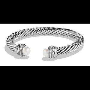 David Yurman large cable bracelet pearls&diamonds